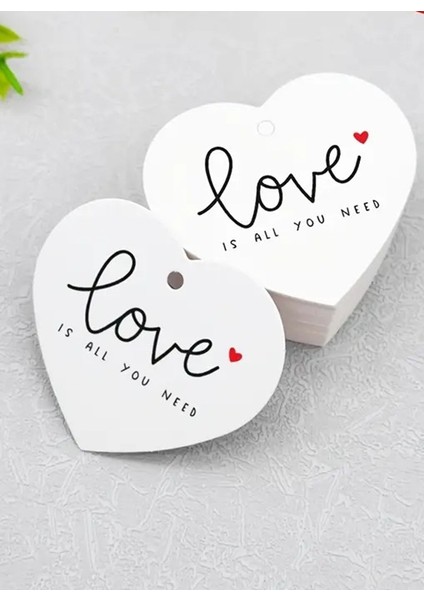 60AD 6X5CM Love Is All You Need Yazılı Delikli Sallama Etiket Teşekkür Kartı Giyim Paketleme Kartı modelleri