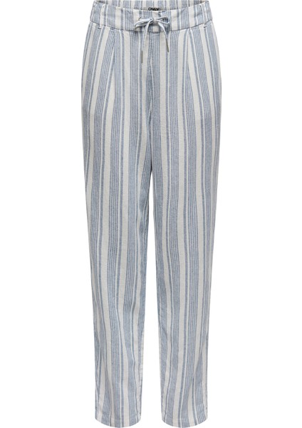 Onlcaro-Poptrash Keten Karışımlı Comfort Fit Normal Bel Düz Paça Pantolon Bayan Pantolon 15278710 modelleri