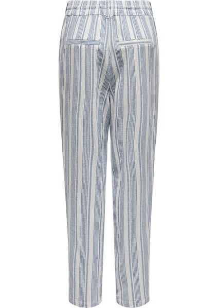 Onlcaro-Poptrash Keten Karışımlı Comfort Fit Normal Bel Düz Paça Pantolon Bayan Pantolon 15278710 fırsatları
