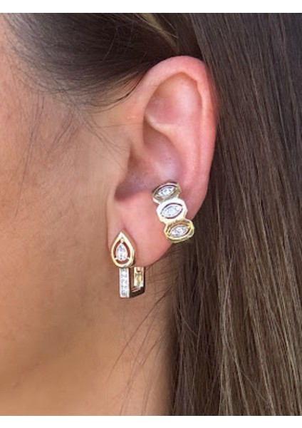Melis G. Modeli Taşlı Küpe modelleri