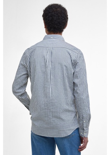Cresswell Seersucker Tailored Fit Gömlek NY91 Navy fırsatları