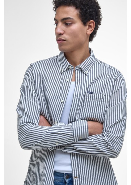 Cresswell Seersucker Tailored Fit Gömlek NY91 Navy indirimleri