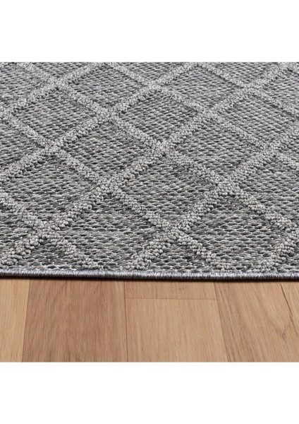 Geometrik Çizgiler Modern Tasarımlar Iskandinav Dokuma Taban Iç ve Dış Mekan Ince Sisal Halı Gri fırsatları
