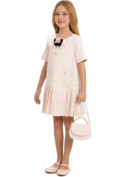 Pamina Kız Çocuk Çantalı Şık Elbise 3-7 Yaş Pembe fiyatları