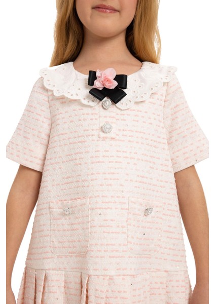 Pamina Kız Çocuk Çantalı Şık Elbise 3-7 Yaş Pembe fırsatları