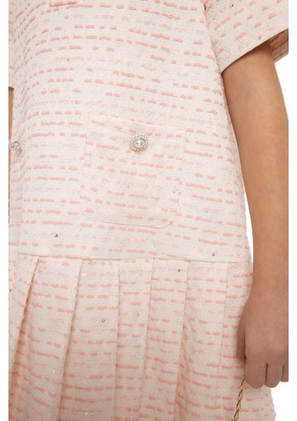 Pamina Kız Çocuk Çantalı Şık Elbise 3-7 Yaş Pembe indirimleri