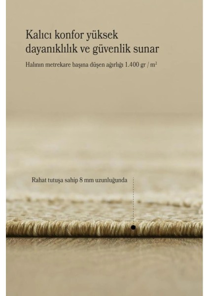 Geometrik Çizgiler Modern Tasarımlar Iskandinav Dokuma Taban Iç ve Dış Mekan Ince Sisal Halı Bej indirimleri