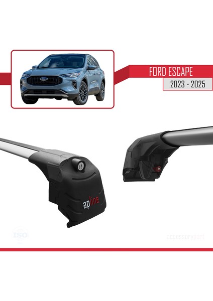 Ford Escape 2023-2025 Arası ile Uyumlu Ace-2 Ara Atkı Tavan Barı Gri 2 Adet modelleri