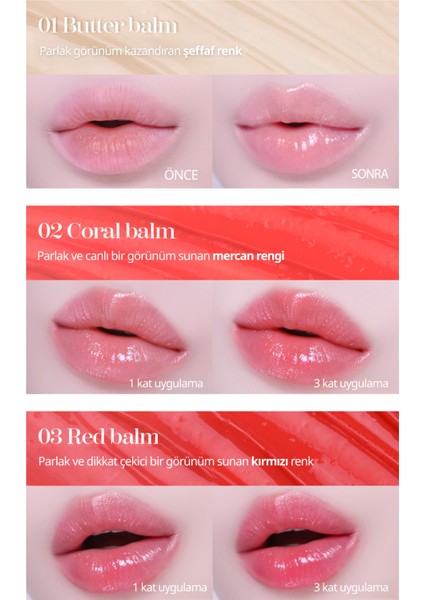 Yapışkanlık Hissi Bırakmayan Renkli Dudak Balmı A'pıeu Juicy Pang Care Lip Balm (01 Butter Balm)