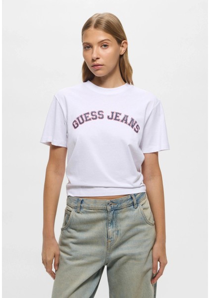 Guess Kadın Tişört Beyaz