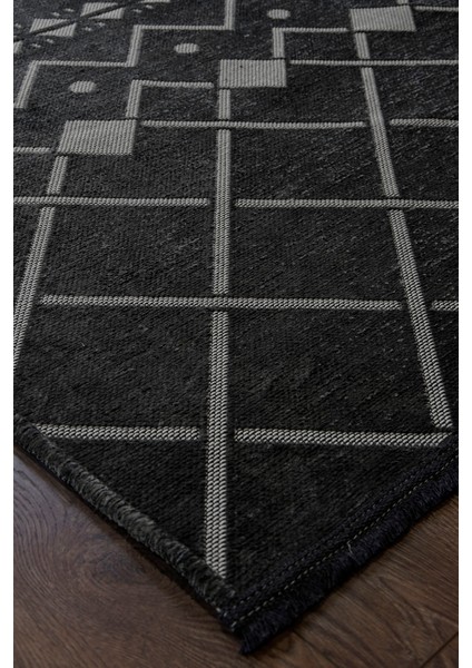 5081 Vals/ Yıkanabilir Kilim /kaymaz Taban Kilim / Mutfak Için Kilim/ Koridor Için Kilim/antrasit/kilim