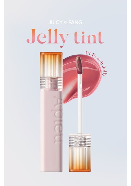 Doğal ve Parlak Görünüm Sunan Jel Yapılı Tint A'pıeu Juicy Pang Jelly Tint (01 Peach Jelly)