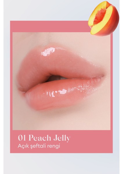 Doğal ve Parlak Görünüm Sunan Jel Yapılı Tint A'pıeu Juicy Pang Jelly Tint (01 Peach Jelly)