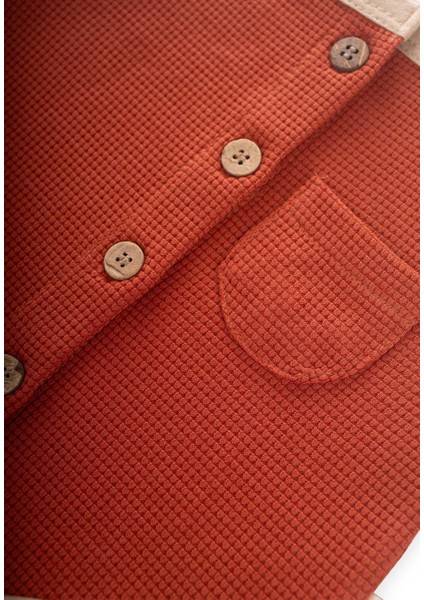 Biye Detaylı Waffle Zıbın 0-3 Yaş Kiremit modelleri