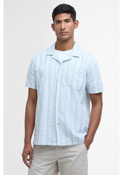 Beechcroft Striped S/s Regular Fit Gömlek GN12 Pale Apple
