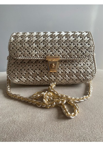 Handmade Kanvas Örgü Çanta