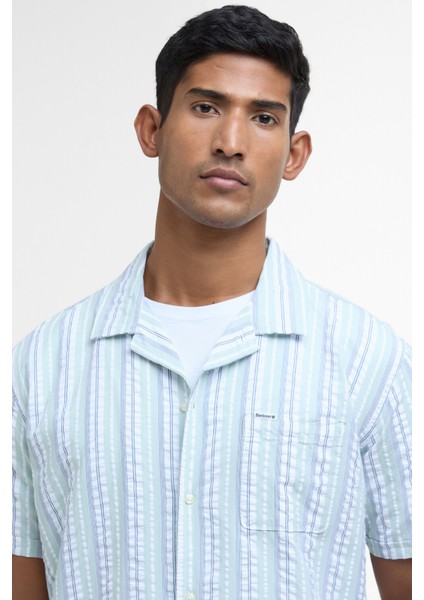 Beechcroft Striped S/s Regular Fit Gömlek GN12 Pale Apple