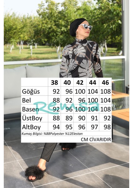 Likralı Tam Kapalı Tesettür Mayo 268-515 Siyah fırsatları