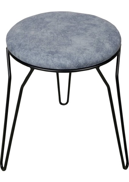 Akın Lüx Metal Ayaklı Tabure - Gri - 45X36X36 cm fiyatları