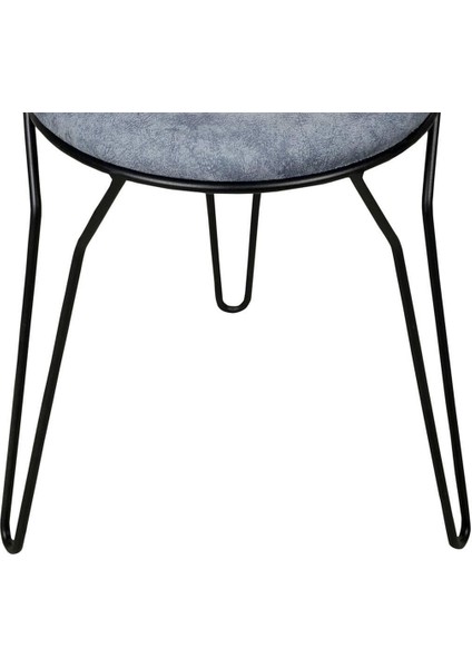 Akın Lüx Metal Ayaklı Tabure - Gri - 45X36X36 cm fırsatları