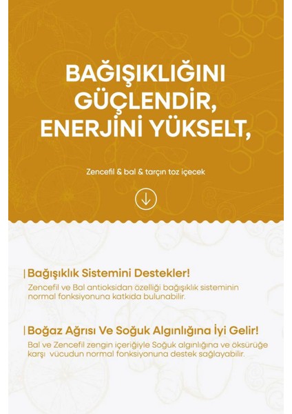 Ginger Drink - Zencefil & Bal & Tarçın Toz İçecek
