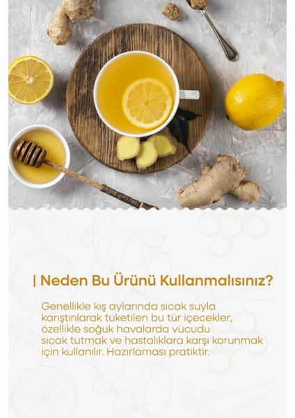 Ginger Drink - Zencefil & Bal & Tarçın Toz İçecek