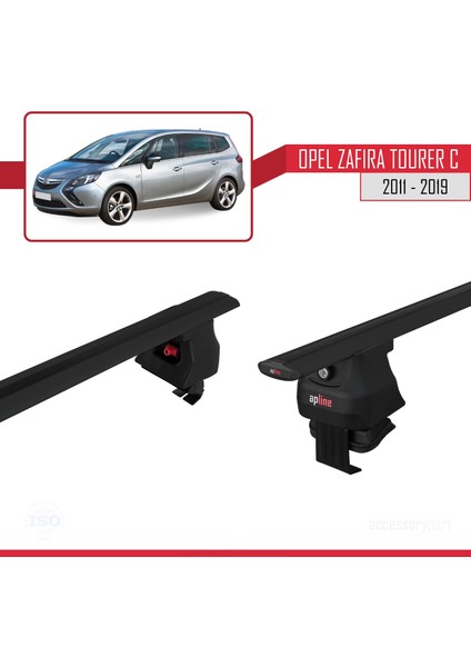 Opel Zafira Tourer C 2011-2019 Arası ile Uyumlu Ace-4 Ara Atkı Tavan Barı Siyah 2 Adet fırsatları