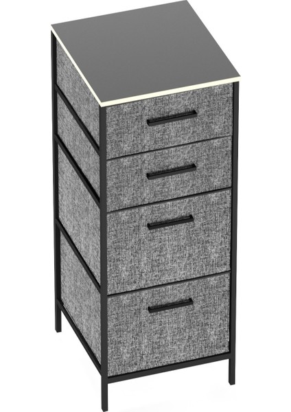 Çocuk 4 Çekmeceli Komodin Sehpa Füme 1614 modelleri