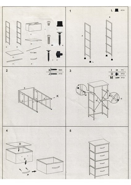 Çocuk 4 Çekmeceli Komodin Sehpa Füme 1614 indirimleri