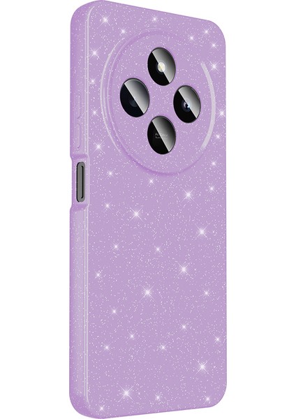 Xiaomi Redmi 14C 4g Kılıf Kamera Korumalı Simli Lüks Sah Koton Kapak - Gümüş indirimleri