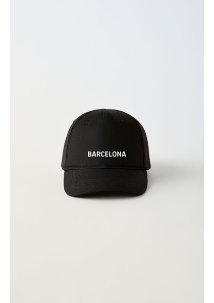 Barcelona Şehir Baskılı Arkası Cırtlı Ayarlanabilir Erkek Kadın Spor Şapka