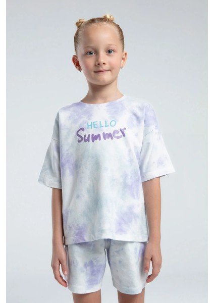 Rolypoly Kız Çocuk Batik Şortlu Takım 2-15 Yaş Lila fiyatları