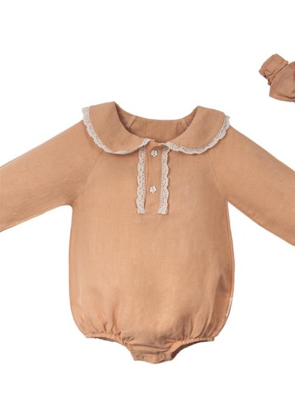 Kız Bebek Varşova Soft Body Bandanalı Kahverengi