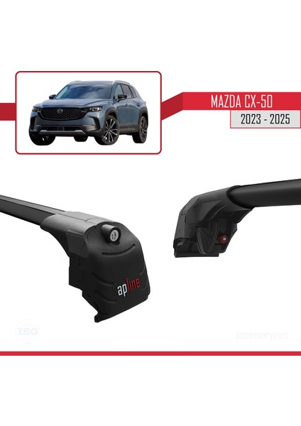 Mazda Cx-50 2023-2025 Arası ile Uyumlu Ara Atkı Ace-2 Ara Atkı Tavan Barı Siyah 2 Adet modelleri
