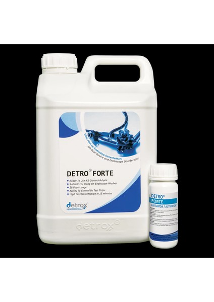 Detro Forte Yüksek Düzey Tıbbi Alet ve Endoskop Dezenfektanı 5 lt