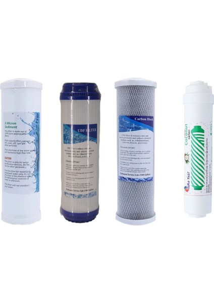 10" Açık Kasa Takım Su Arıtma Filtresi Set 4'lü