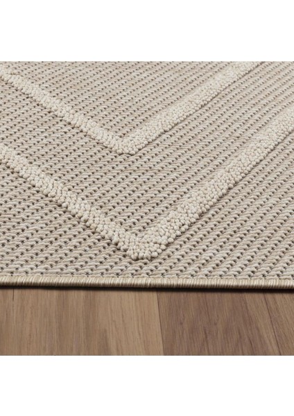 Geometrik Çizgiler Modern Tasarımlar Iskandinav Dokuma Taban Iç ve Dış Mekan Ince Sisal Halı Bej fırsatları