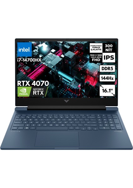 Victus 16-R1021NT I7-14700HX 48 -Gbddr5 2 Tbssd RTX4070 (8gb) 16.1" Fhd Windows 11 Pro Gaming Notebook 9J223EAHMF30