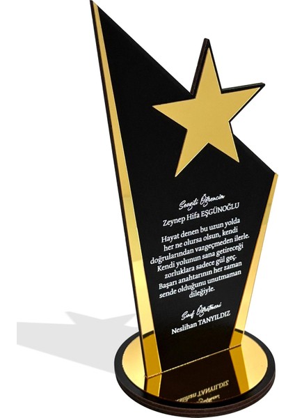Kişiye Özel Plaket - Ahşap Plaket - Mezuniyet Hatırası - Okul Plaketi - 23 cm x 12 cm fiyatları