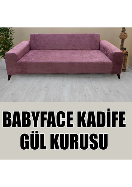 Babyface Kadife Kumaş Üçlü & Çekyat Koltuk Kılıfı