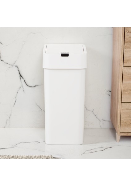 Me-06 Hareket Sensörlü Sessiz Kapatma Çöp Kutusu Banyo Mutfak Çöp Kovası Kapaklı Banyo Çöp Kovası 9 lt