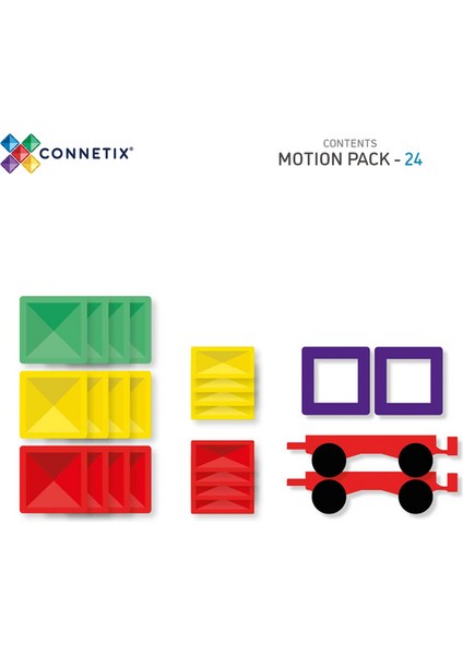 Magna Tiles Connetix Rainbow Motion Set - 24PARÇA
