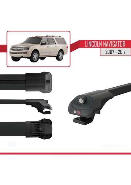 Lincoln Navigator 2007-2017 Arası ile Uyumlu Ace-1 Ara Atkı Tavan Barı Siyah 2 Adet modelleri