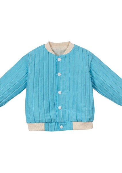 Unisex Kapitone Cıtcıtlık Ceket Mavi