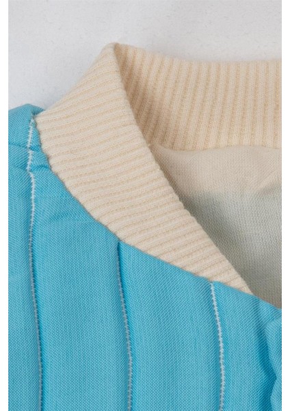 Unisex Kapitone Cıtcıtlık Ceket Mavi modelleri