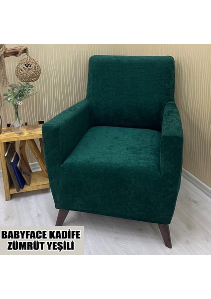 Babyface Kadife Kumaş Tekli Koltuk & Berjer Koltuk Kılıfı