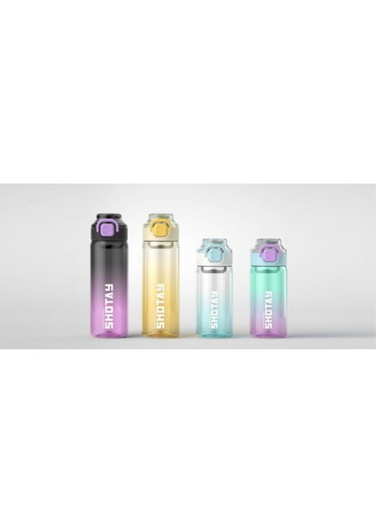 Su Matarası Straw Gradient Polikarbon Sarı 600ml
