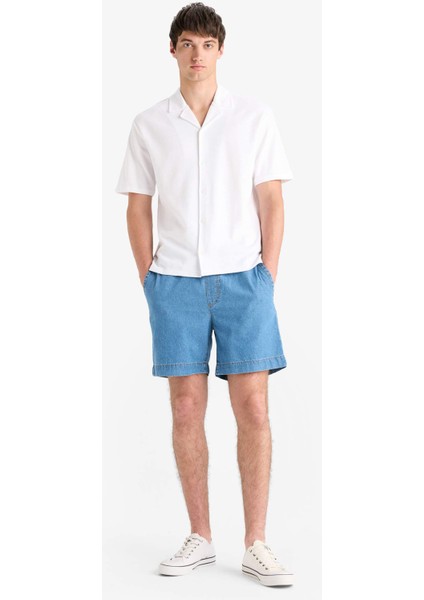 Regular Fit Polo Yaka Hafif Kumaş Kısa Kollu Gömlek E1061AX25SM