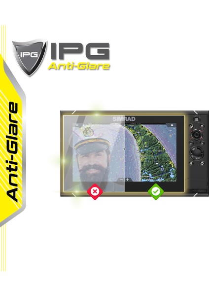 Simrad Nss9 Evo3s 9 Inch Chartplotter Fishfinder - Ipg Anti-Glare Yansıma Önleyici Mat Ekran Koruyucu
