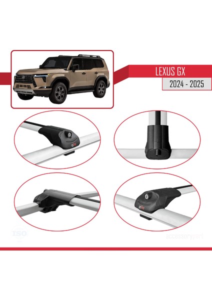 Lexus Gx 2024 ve Sonrası ile Uyumlu Ace-1 Ara Atkı Tavan Barı Gri 2 Adet fırsatları